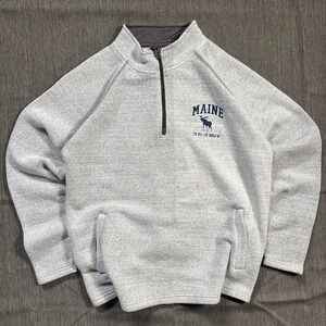 Grey Isaac's Designs Maine Quarter Zip Sweatshirt - L